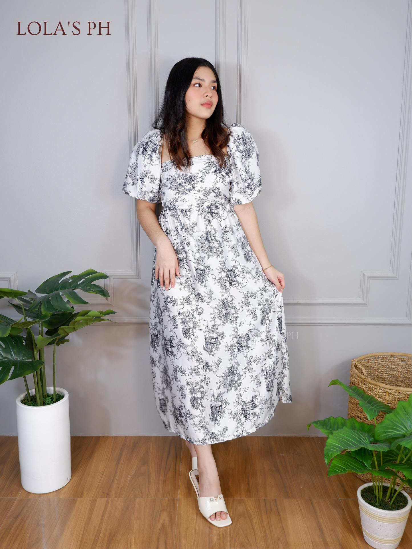 Jessica Dress (Silk Satin Black Toile)