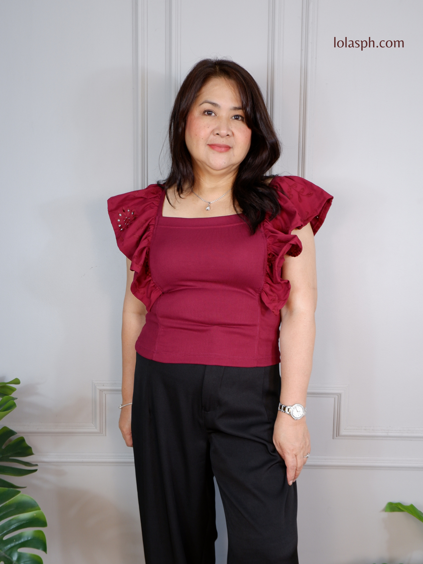 Faith Top (Maroon)