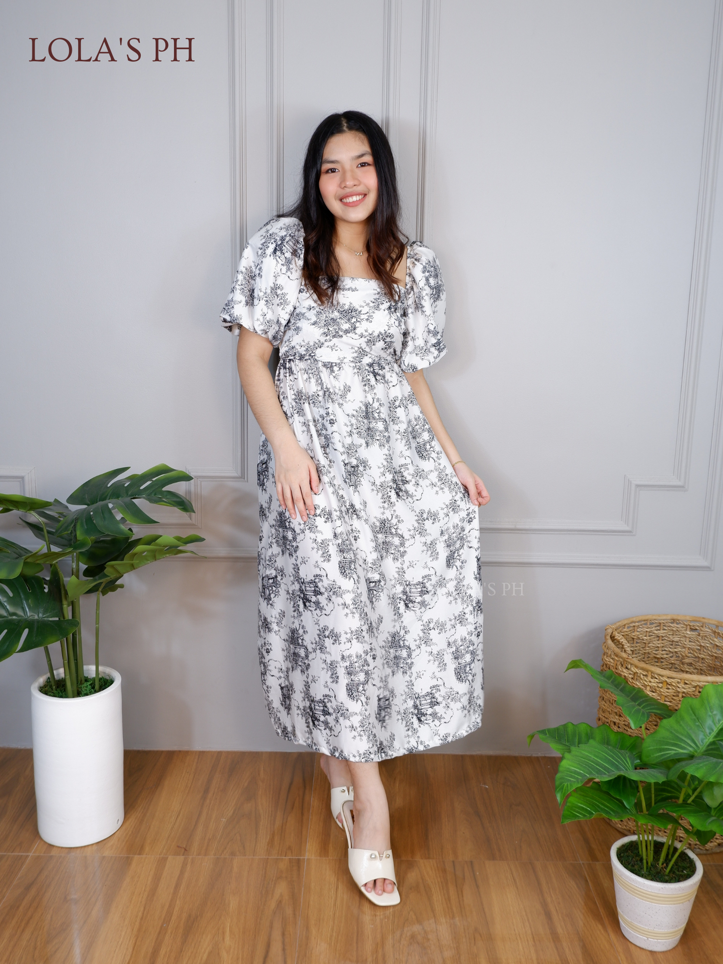 Jessica Dress (Silk Satin Black Toile)