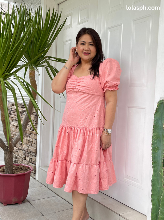 Genneel Eyelet Dress (Punch)