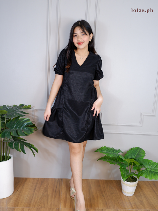 Jaegen Dress (Textured Crepe Black)