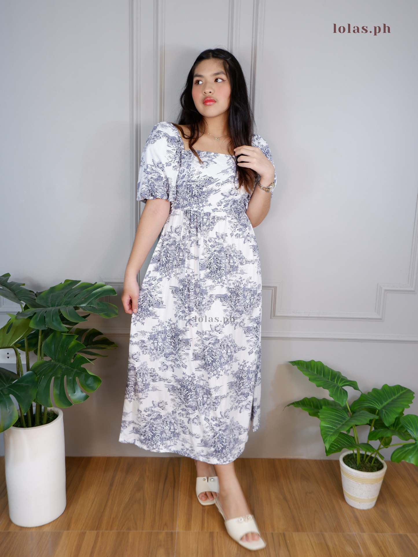 Jessica Dress (Light Gray Toile)