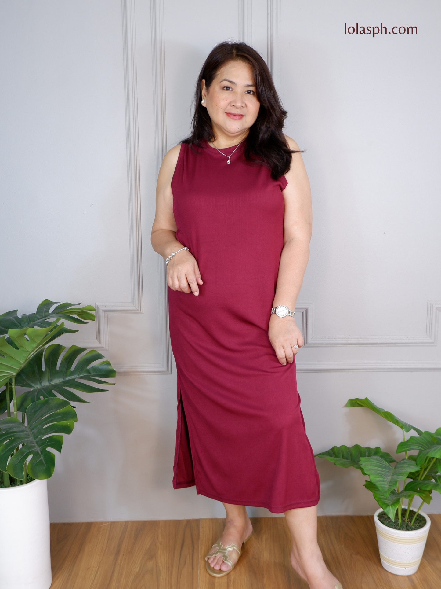 Dawn Dress (Maroon)