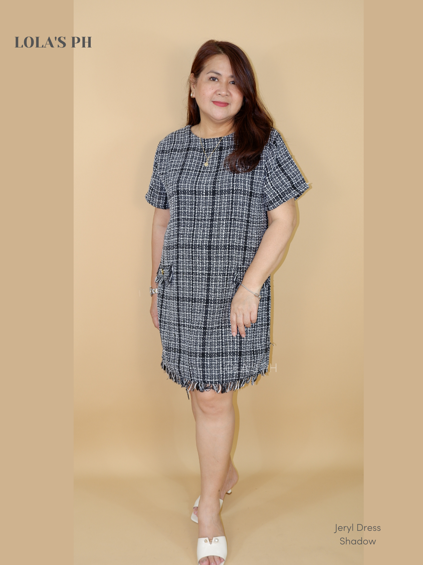 Jeryl Tweed Dress (Shadow)