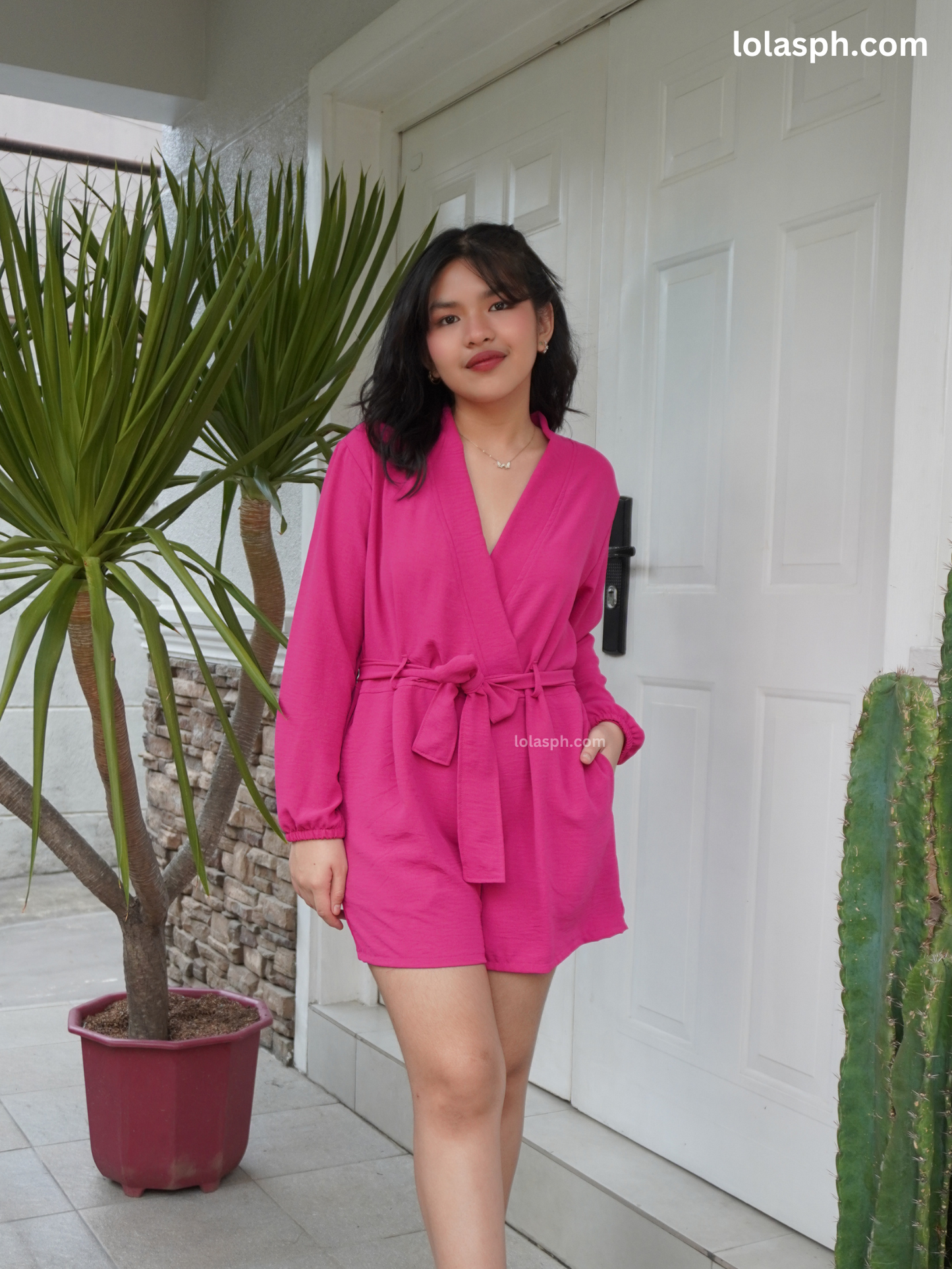 Issa Romper (Fuchsia)
