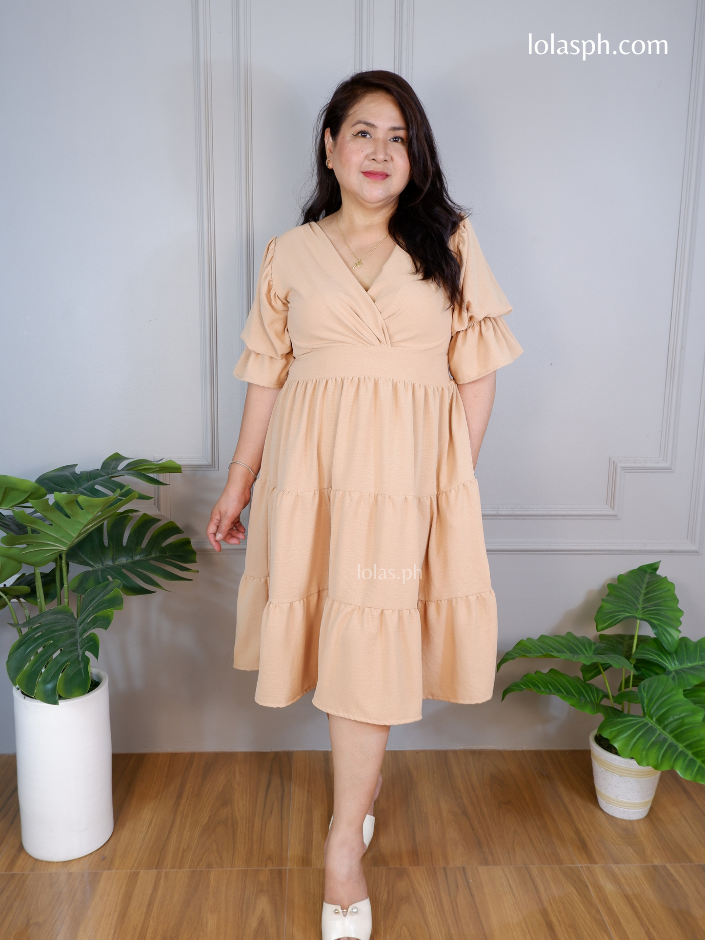 Katarina Dress (Beige)