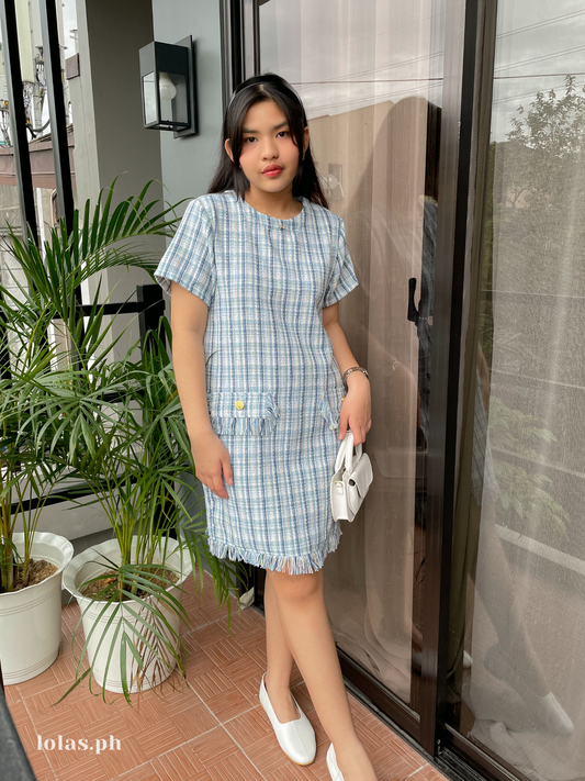 Jeryl Dress (Pastel Blue)