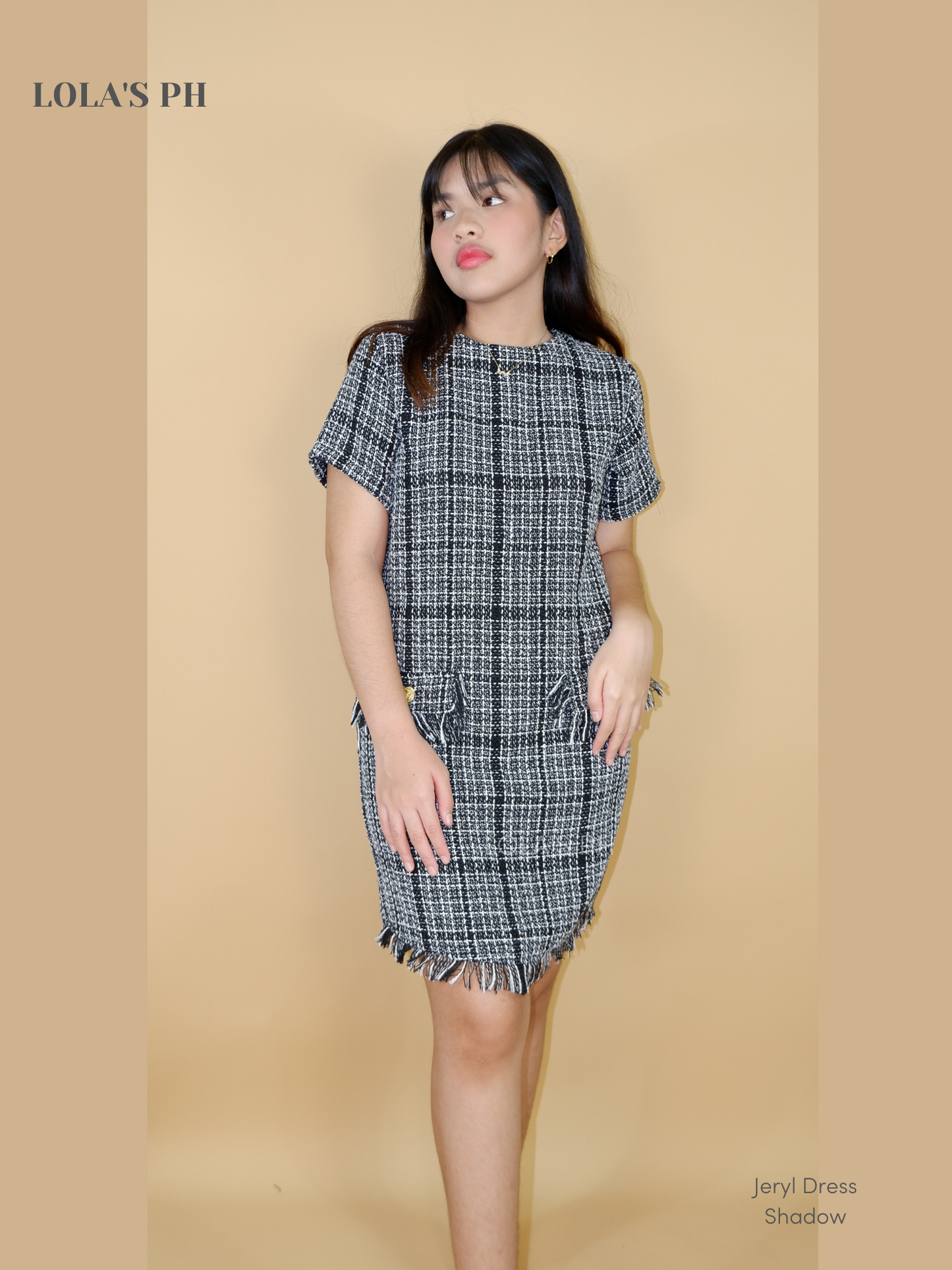 Jeryl Tweed Dress (Shadow)