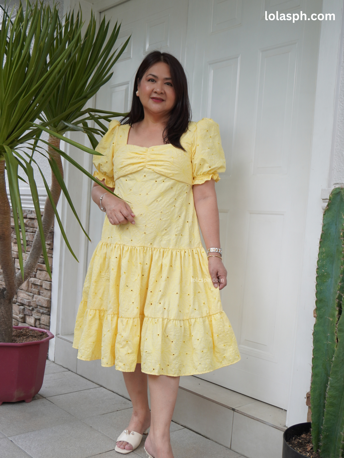 Genneel Eyelet Dress (Lemon)