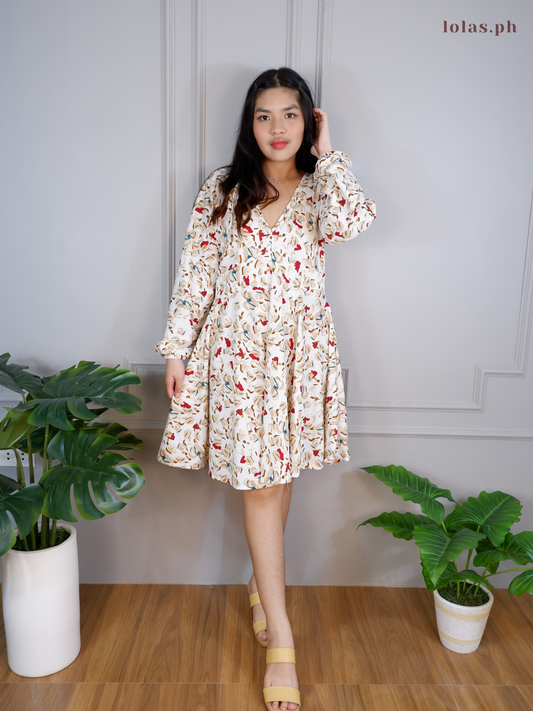 Ricci Dress (Cream Petals)