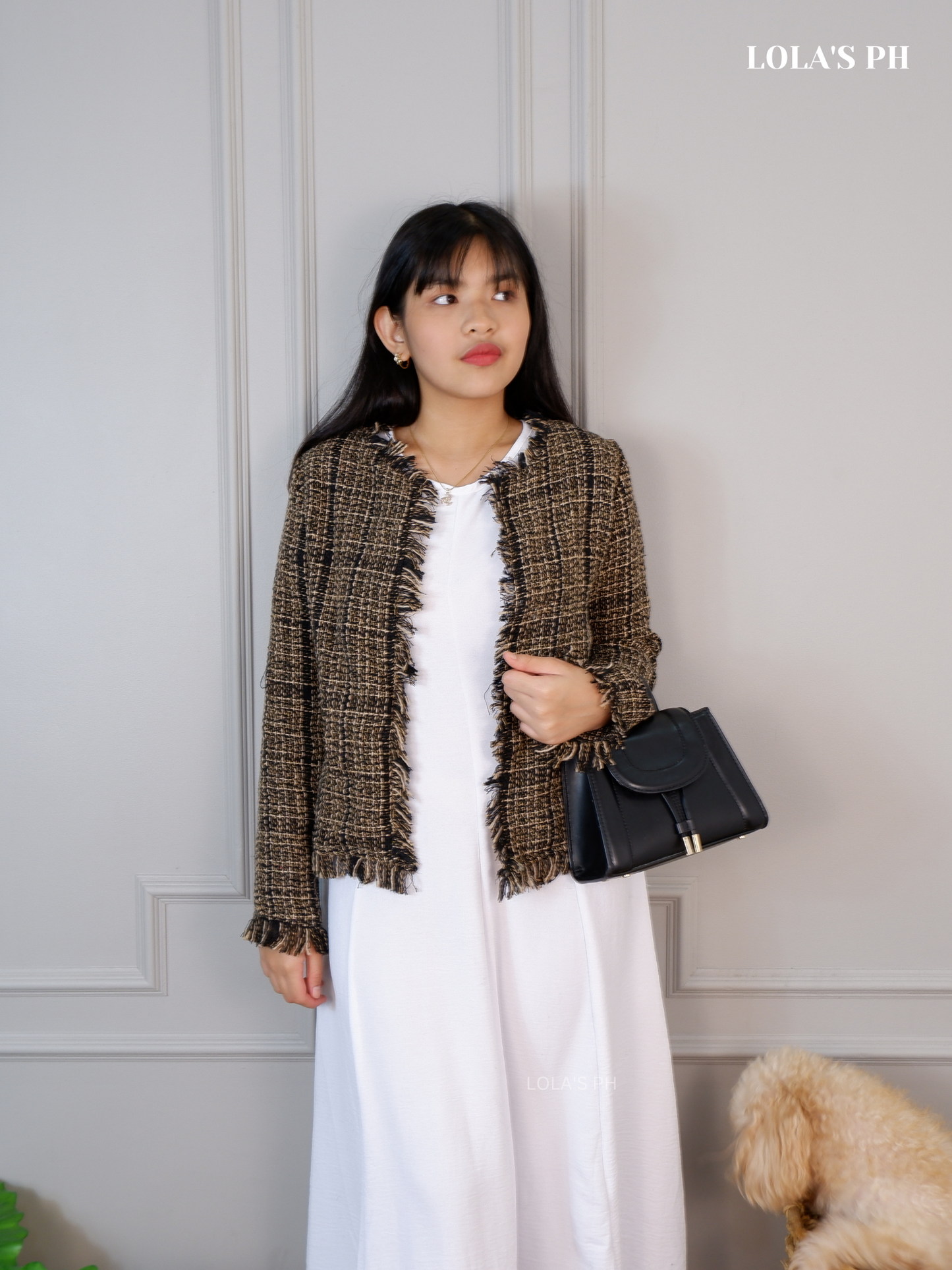 Zoe Tweed Blazer (Nut)