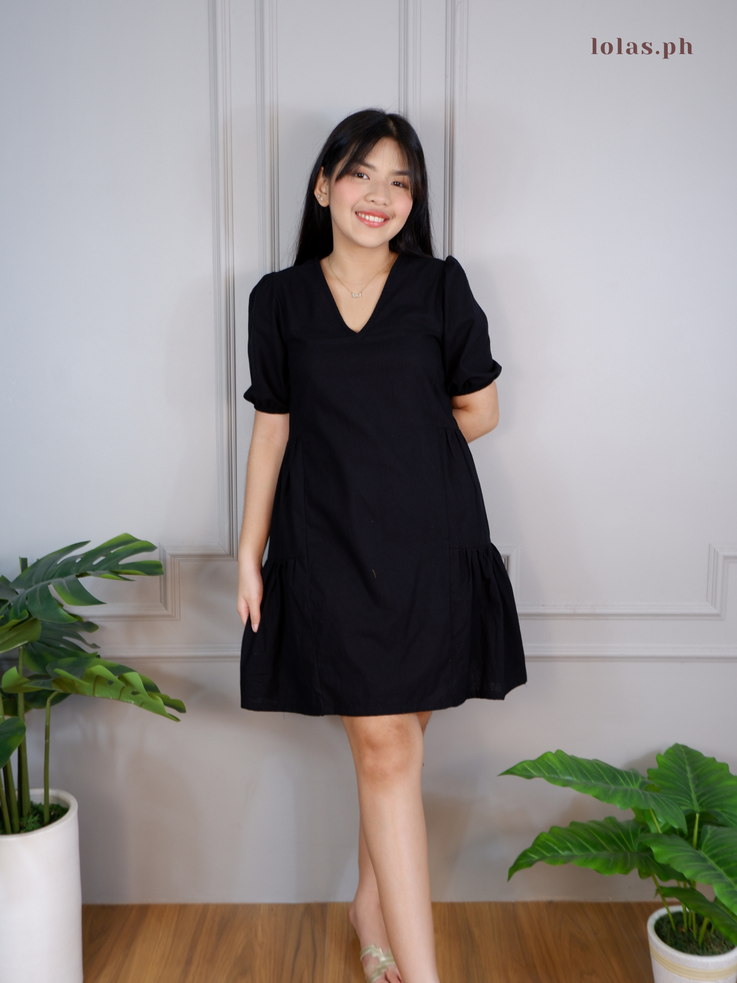 Jaegen Dress (Cotton Linen Black)