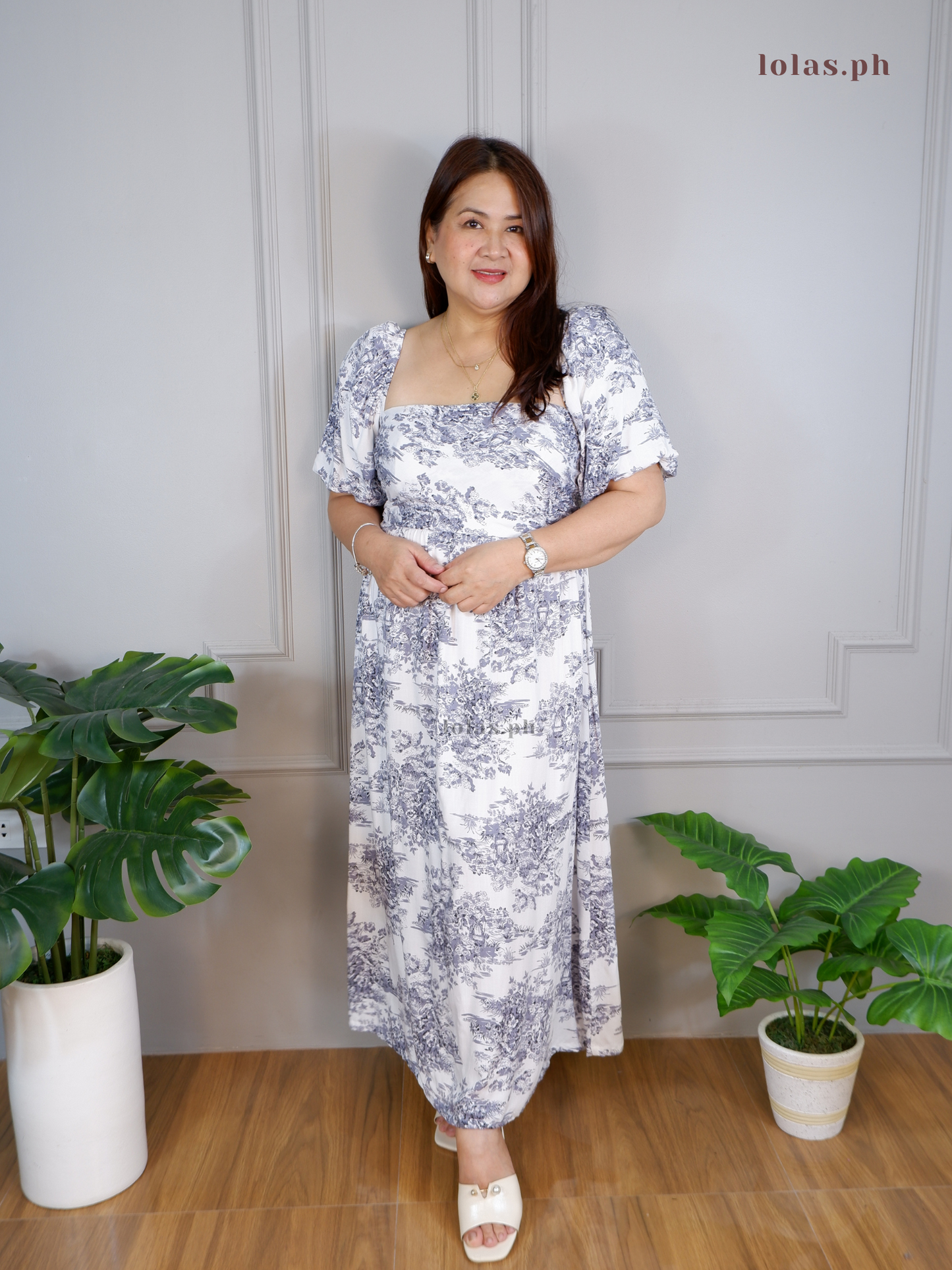 Jessica Dress (Light Gray Toile)