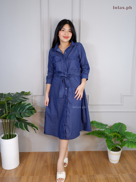 Megan Dress (Dark Denim)