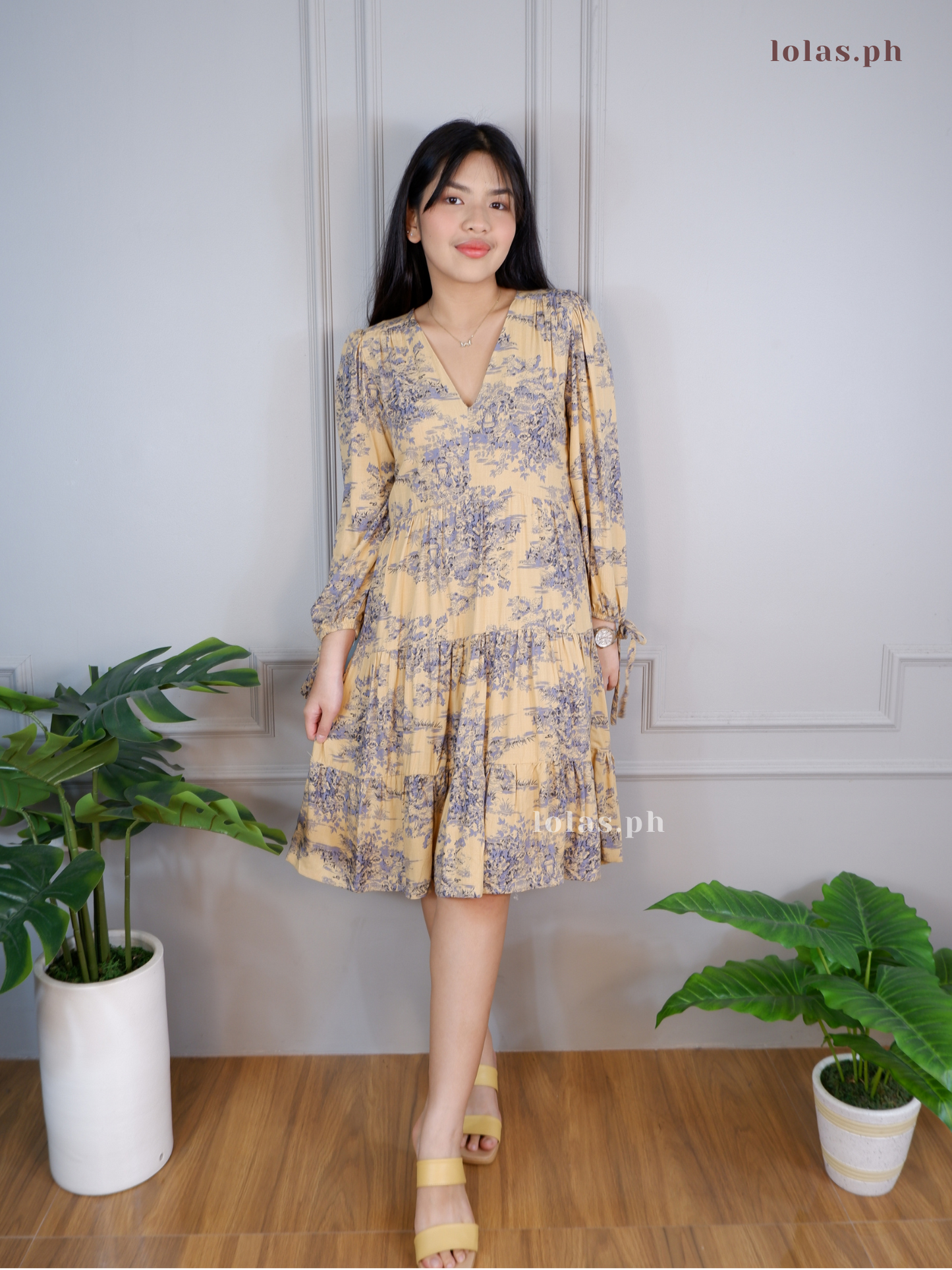 Claudia Dress (Mocha Toile)