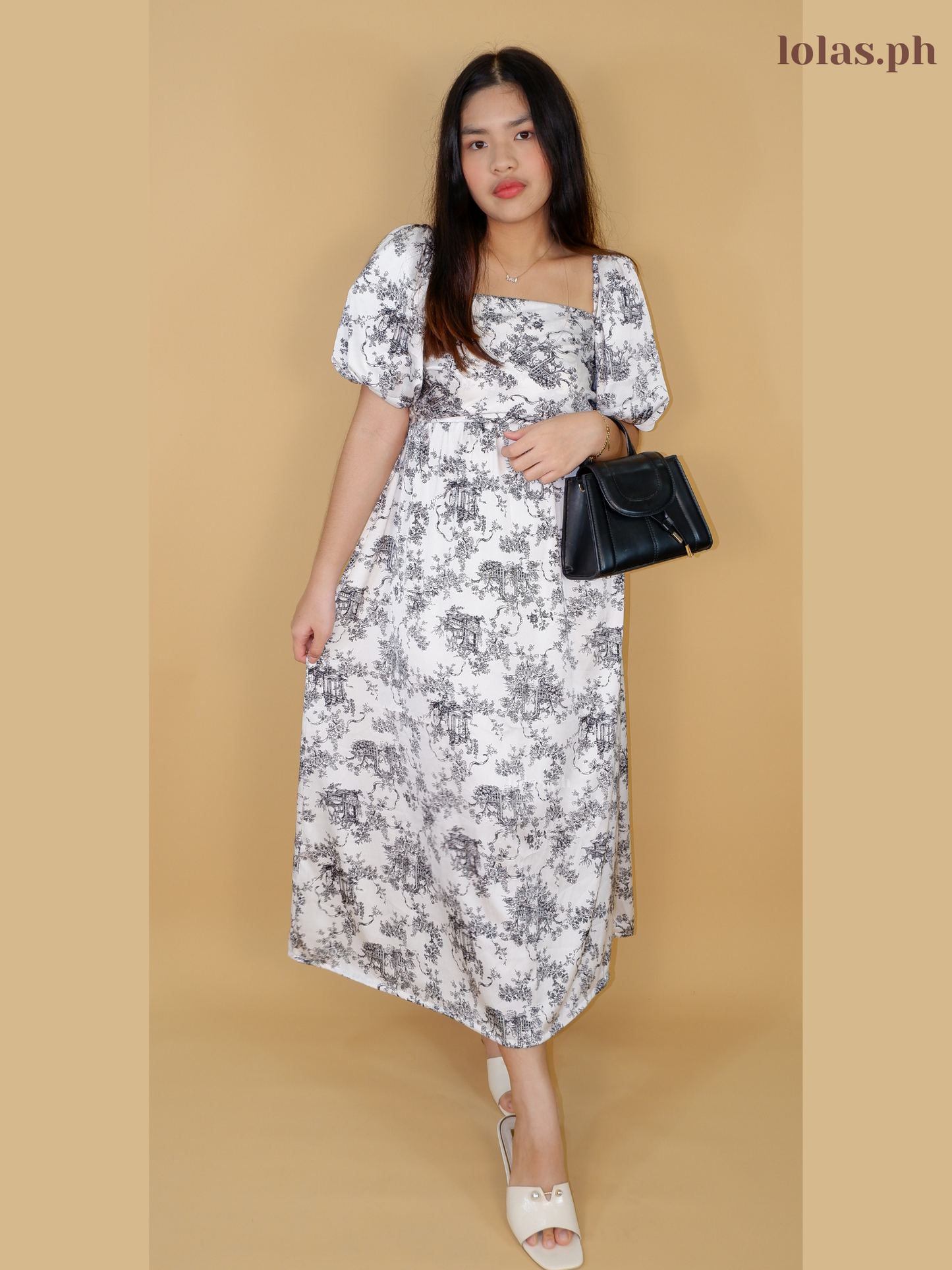 Jessica Dress (Silk Satin Black Toile)