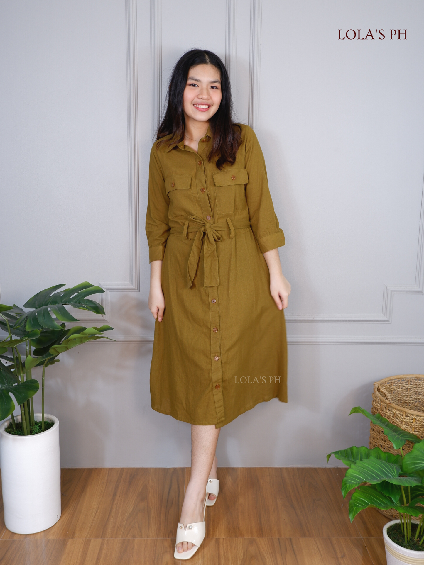 Megan Dress (Olive)