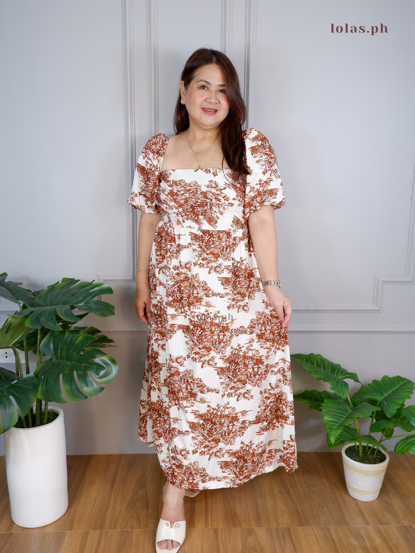 Jessica Dress (Brown Toile)