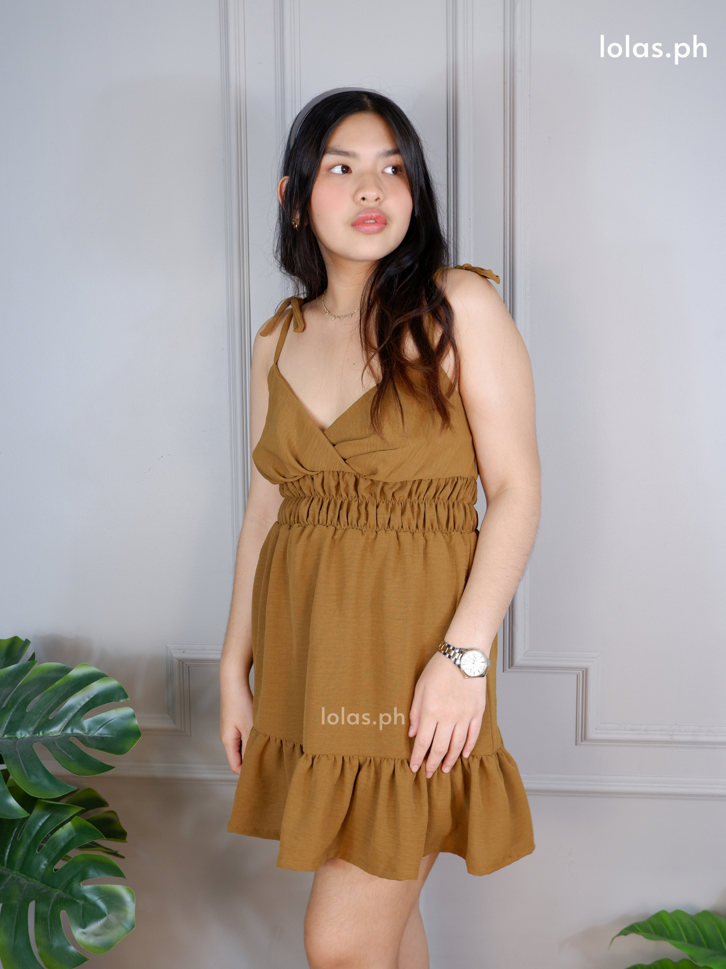 Ayessa Dress (Golden Brown)