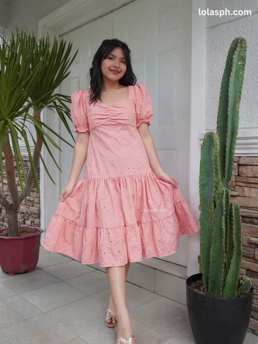 Genneel Eyelet Dress (Punch)