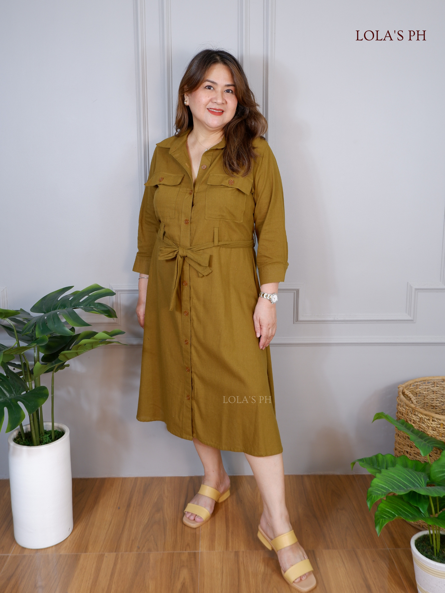 Megan Dress (Olive)