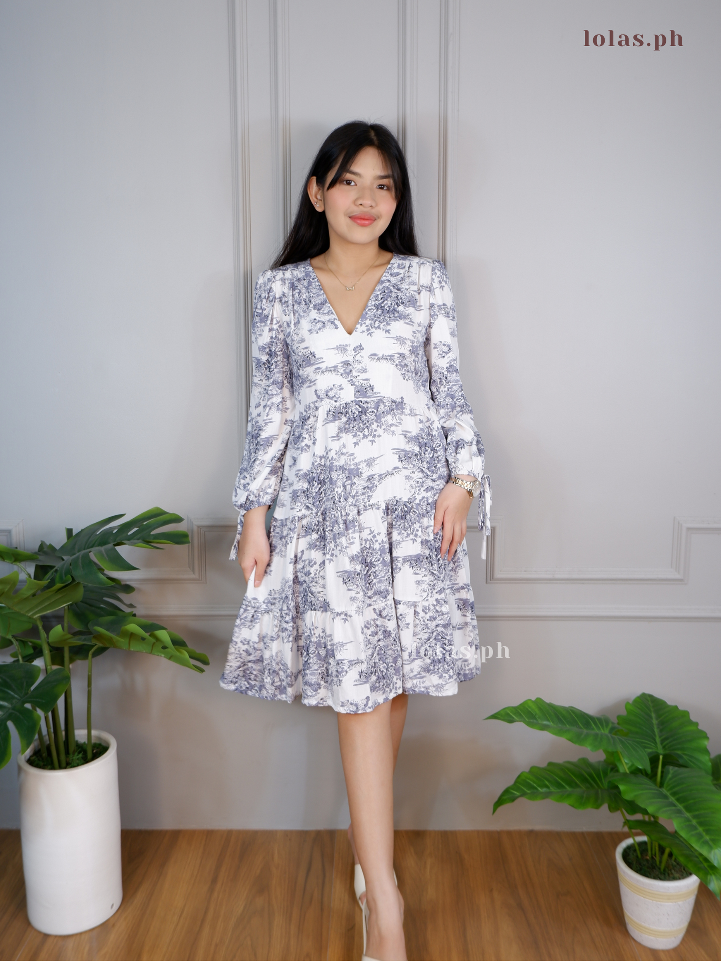 Claudia Dress (Light Gray Toile)