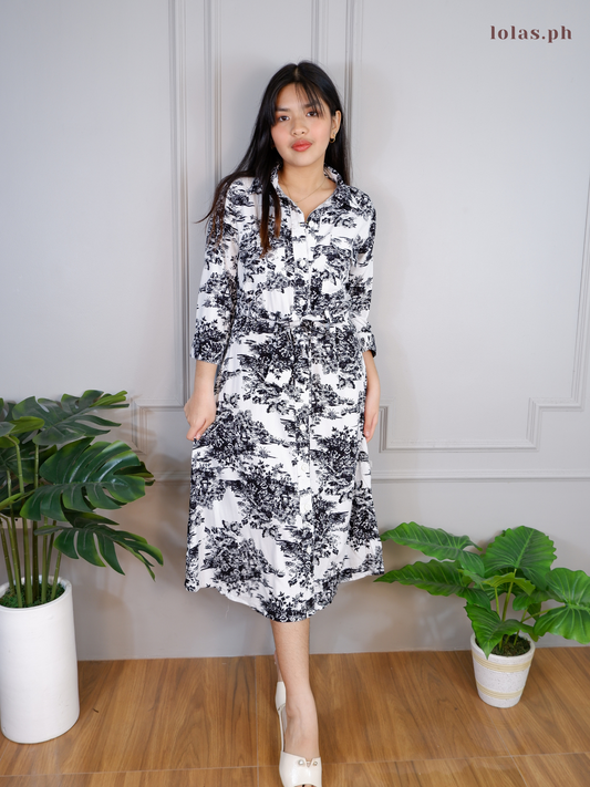 Megan Dress (Black Toile)