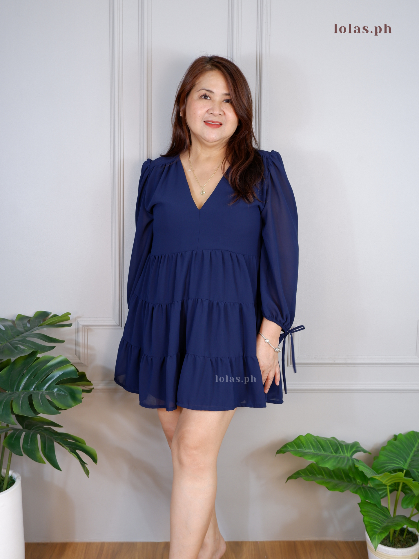 Monina Dress (Navy Blue)